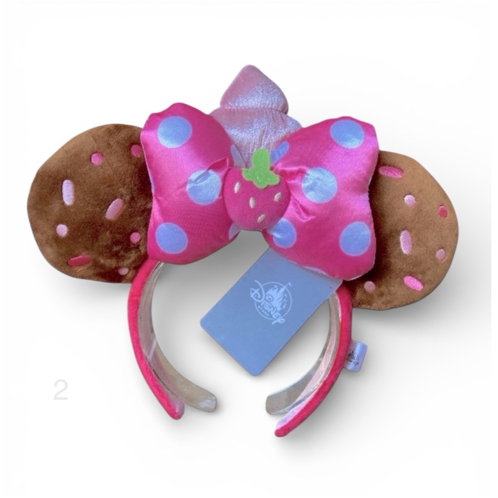 Disney Parks Minnie Mouse Strawberry Cupcake Munchlings Ears Headband - NWT 2